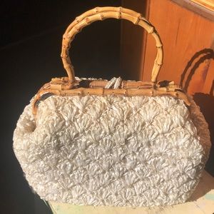 Vintage Woven Straw Handbag